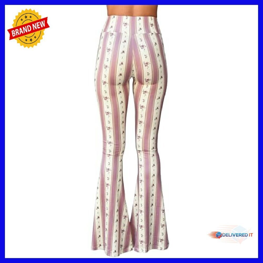 High Waist Bell Bottom Yoga Pants Stretch Lounge Flare - Picture 7 of 7